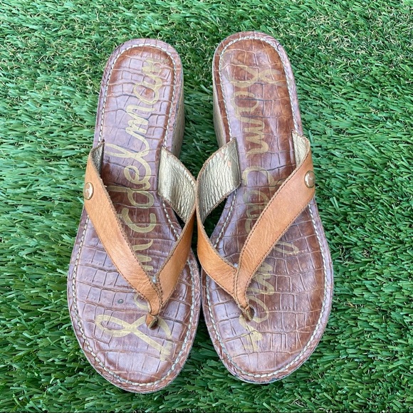 Sam Edelman women’s leather wedge heel 8.5 M - Picture 1 of 9